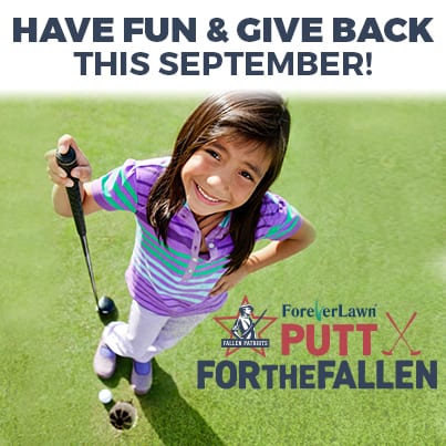 girl miniature golfing for Putt for the Fallen