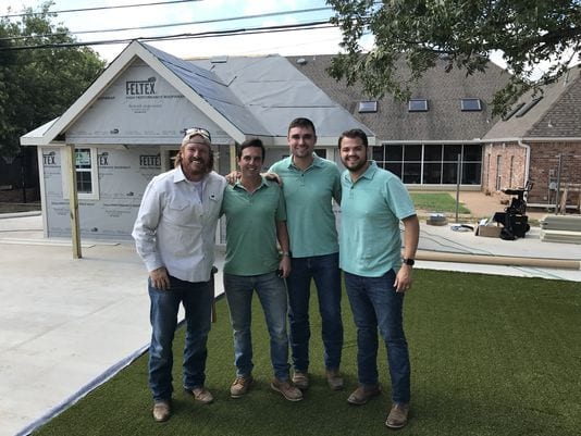 Fixer Upper’s Chip Gaines with George Berre, Nick Pavey, and Jason Delph of ForeverLawn.