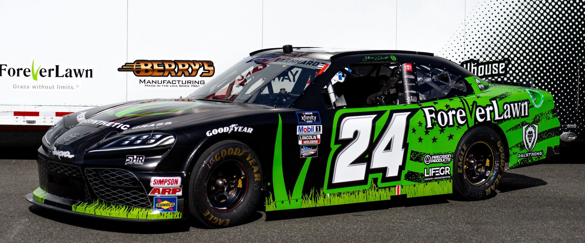 Earnhardt and the #BlackandGreenGrassMachine to debut at Daytona for the 2022 NASCAR Xfinity Series.